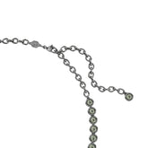 Imber Tennis necklace, Round cut, Gray, Ruthenium plated